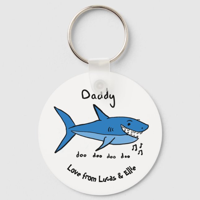 Daddy Shark Key Ring (Front)