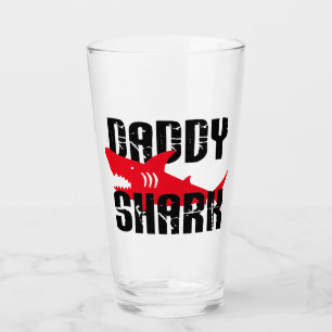 Daddy Shark Worn Graphic Glass
