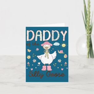 Daddy Silly Goose First Birthday Illustration Card
