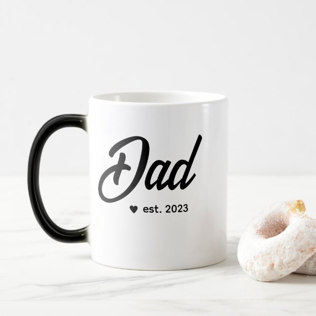 Daddy Simple lettering | Dad Gift  Magic Mug (With Donut)