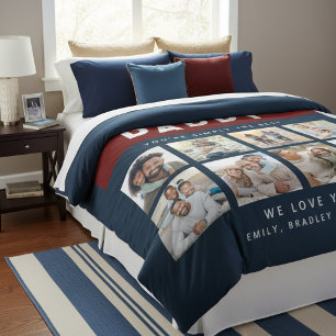 Daddy Simply The Best Photo Collage Personalised Fleece Blanket