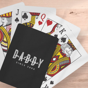 Daddy Since 20XX Modern Elegant Simple Playing Cards