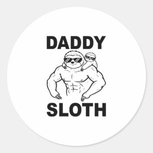 Daddy Sloth Classic Round Sticker