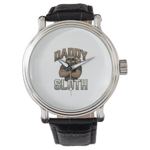 Daddy Sloth Funny Family Vintage Engraving Shirt_1 Watch