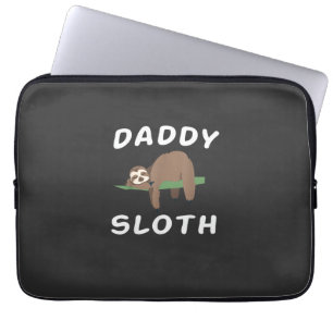 Daddy Sloth Matching Family Funny Sleeping sloths  Laptop Sleeve