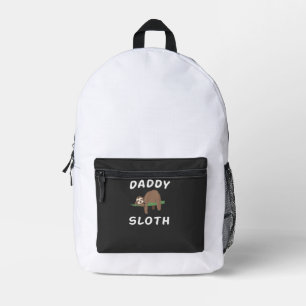 Daddy Sloth Matching Family Funny Sleeping sloths Printed Backpack