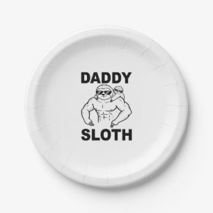 Daddy Sloth Paper Plate