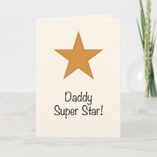 Daddy Super Star Holiday Card