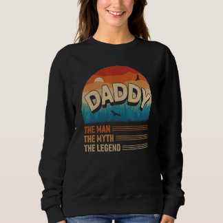 Daddy The Man The Myth The Legend Men Retro Sunset Sweatshirt