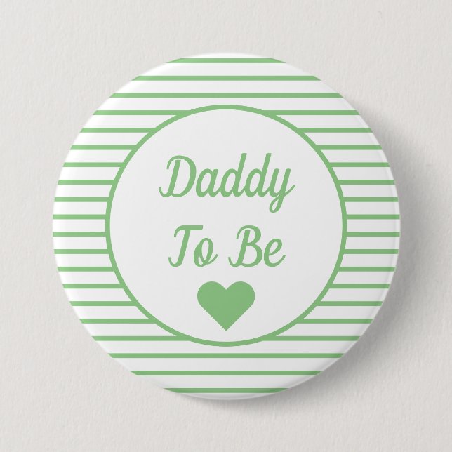 Daddy To Be Baby Shower Button (Front)
