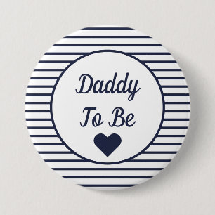 Daddy To Be Baby Shower Button