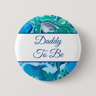 Daddy To Be Boy's Baby Shower 6 Cm Round Badge