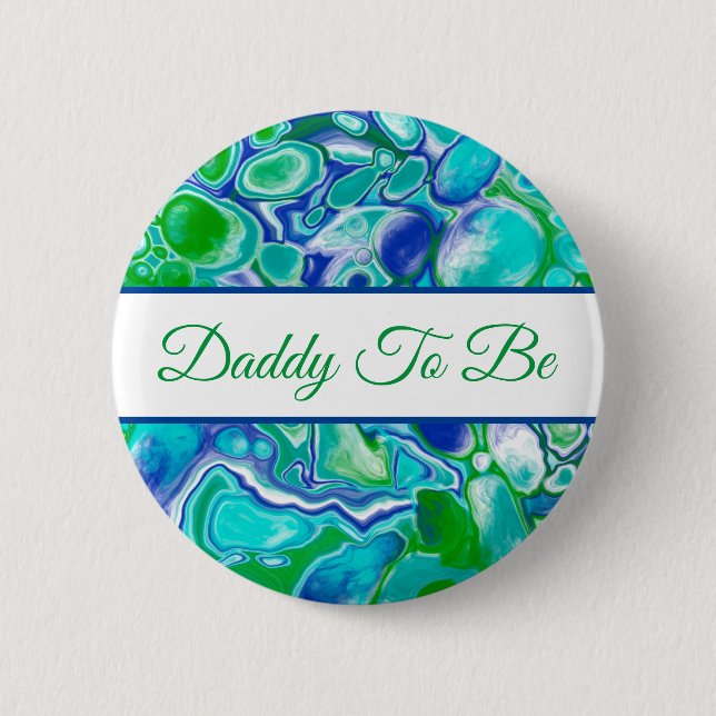 Daddy To Be | Boy's  Baby Shower    Button (Front)