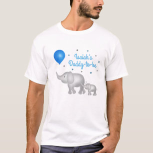 Daddy To Be Elephant Theme Baby Boy Baby Shower  T-Shirt