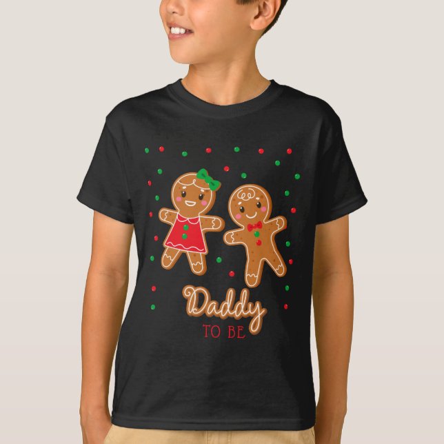 Daddy To Be Gender Reveal Gingerbread  T-Shirt (Front)