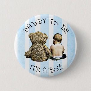 Daddy  to be, Its a boy, Baby Shower Button