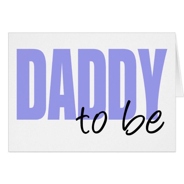 Daddy To Be (Purple Block Font) (Front Horizontal)