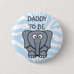 Daddy to be Zebra Baby Shower button