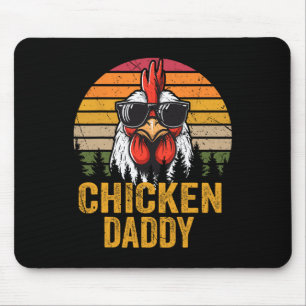 Daddy Vintage Funny Farmer Chickens Fathers Day Me Mouse Pad