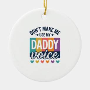 Daddy Voice Vintage Pride Shirt Design_1 Ceramic Tree Decoration