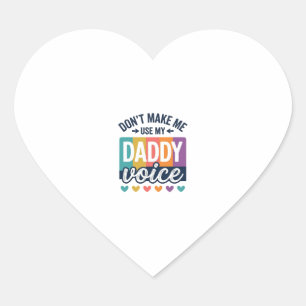 Daddy Voice Vintage Pride Shirt Design_1 Heart Sticker