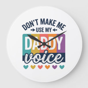 Daddy Voice Vintage Pride Shirt Design_1 Large Clock