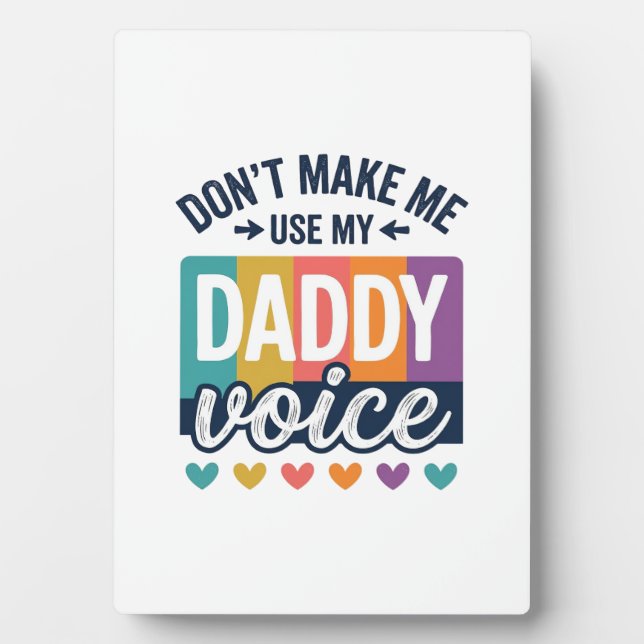 Daddy Voice Vintage Pride Shirt Design_1 Plaque (Front)