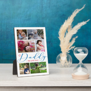 Daddy We Love You Photo Collage Plaque