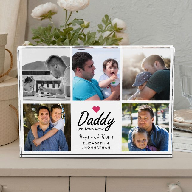 Daddy we love you Script Father 5 Custom Collage Photo Block (Creator Uploaded)