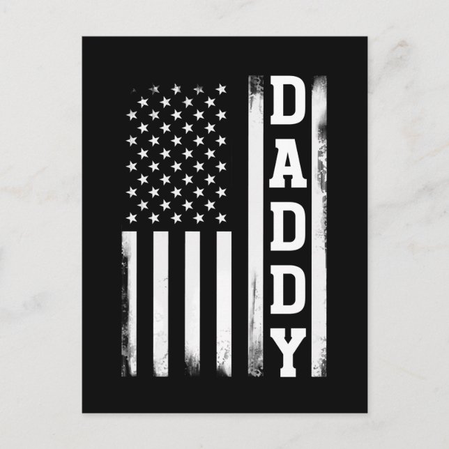 Daddy with US American Flag Postcard (Front)