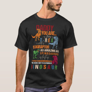 Daddy You Are As Strong As Rex  Dinosaur Father's  T-Shirt