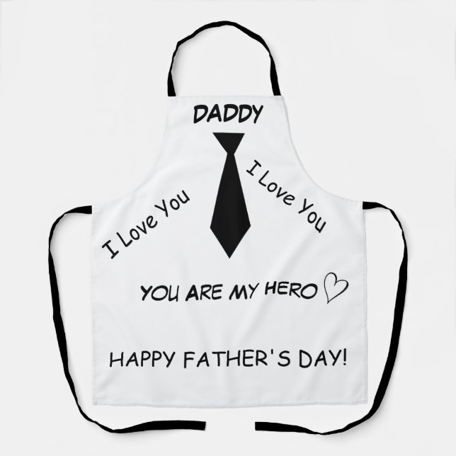 Daddy You are My Hero Father's Day All-Over-Print Apron (Front)