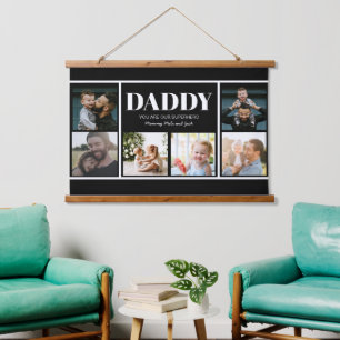 Daddy You Are Our Superhero Custom Photo Hanging Tapestry