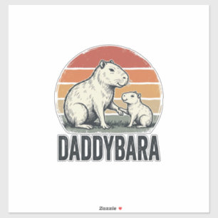 Daddybara Capybara Vintage Sunset Shirt Design_1