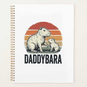 Daddybara Capybara Vintage Sunset Shirt Design_1 Planner