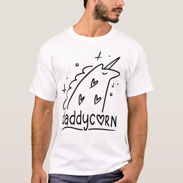 Daddycorn Funny Unicorn Dad Father's Day Gift T-Shirt (Front)