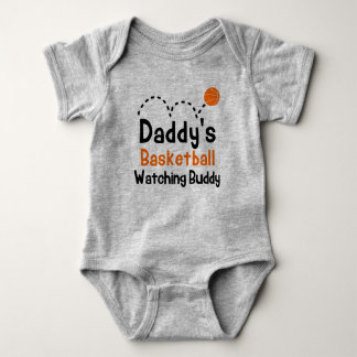 Daddy's Basketball Watching Buddy Baby Bodysuit