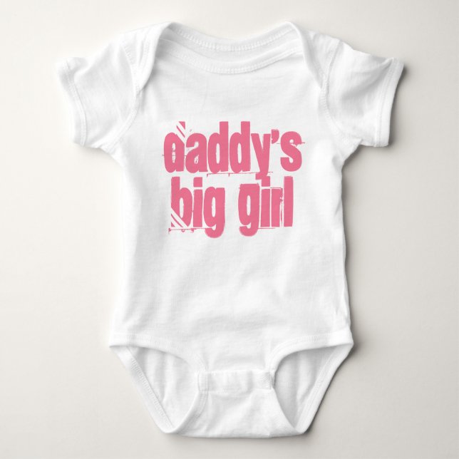Daddy's Big Girl Typography Baby Bodysuit (Front)
