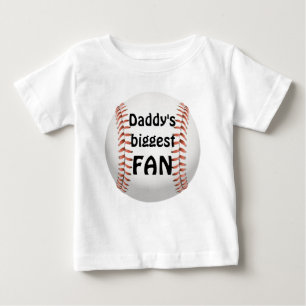 Daddy's Biggest Fan Family Baseball Baby T-Shirt
