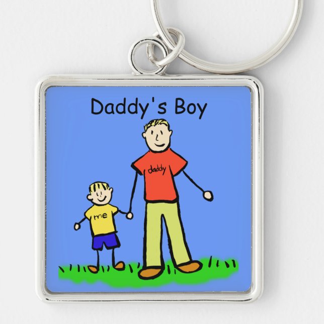 Daddy's Boy Blonde Keychain (Customise) (Front)