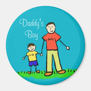 Daddy's Boy Custom Family Character Art Magnets