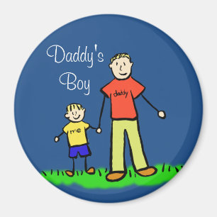 Daddy's Boy Custom Family Character Art Magnets