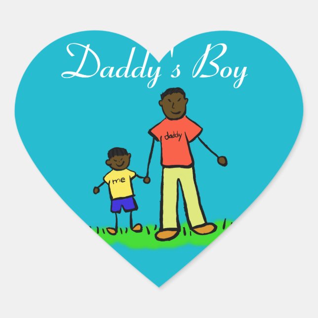 Daddy's Boy Custom Family Character Decal Sticker (Front)