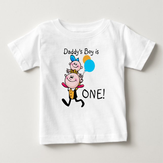 Daddy's Boy Customisable Birthday T-shirt (Front)