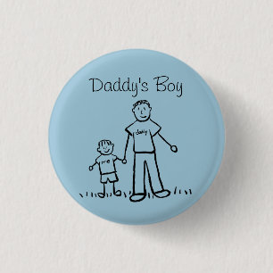 Daddy's Boy Family Art Custom Pendant Buttons