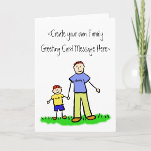 Daddy's Boy Father and Son Custom Greeting Card