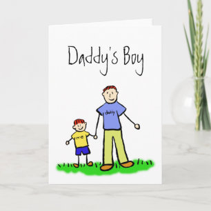 Daddy's Boy Father and Son Family Greeting Cards