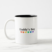 Daddy's Boy, Pride Rainbow Hearts, Funny Cool LGBT