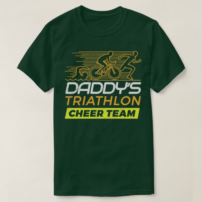 Daddys Cheer Team Triathlon T-Shirt (Design Front)