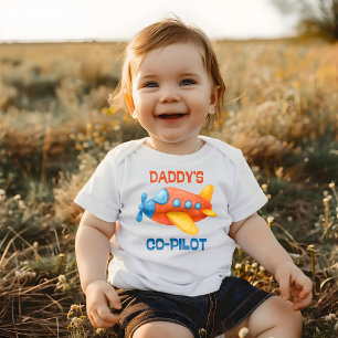 Daddy's Co-Pilot Aeroplane Baby Bodysuit